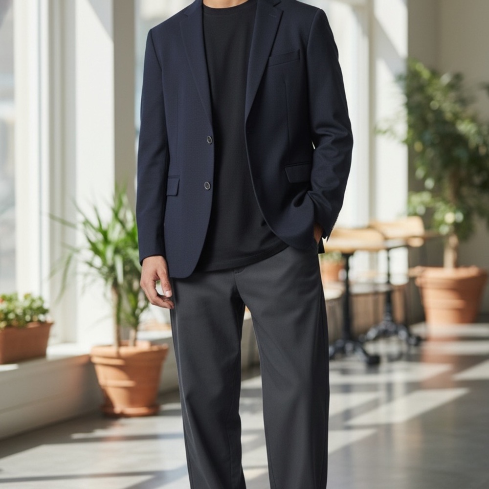 MICHAEL Michael Kors Dark Blue Blazer‎ designer. Business